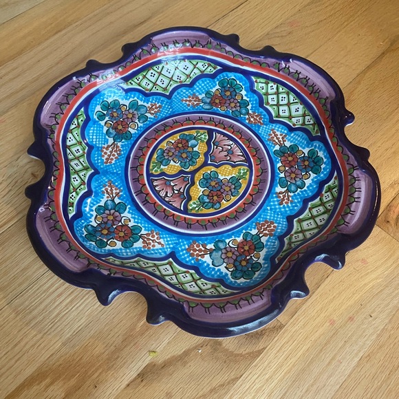 SOLD! Arte Cruz Talavera 12 inch Plates - 6 pc - Picture 2 of 8